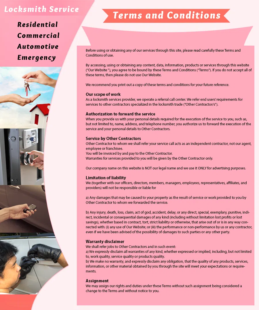 Rockland Locksmith Store Rockland, MA 781-313-3479 - TermsAndCondition-1